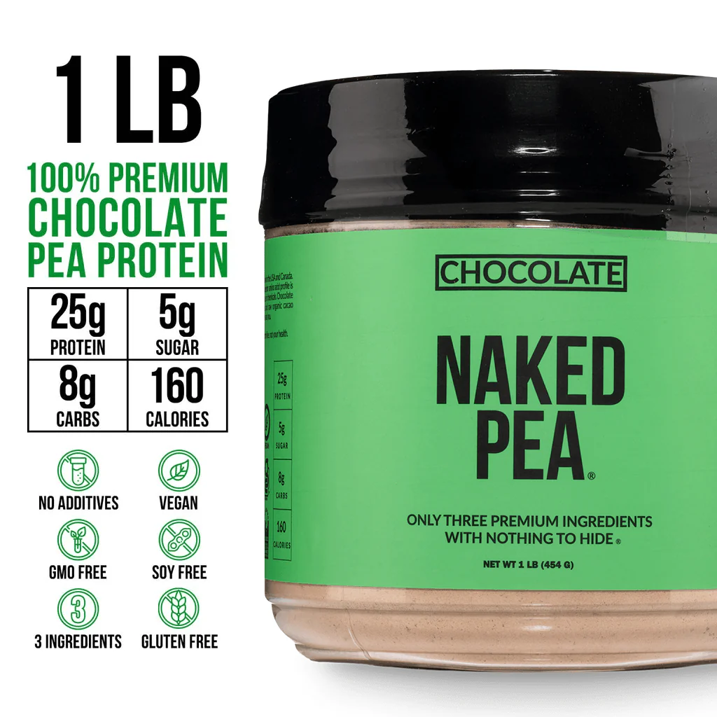 Chocolate Pea Protein Powder | Naked Chocolate Pea - 1LB - Image 3