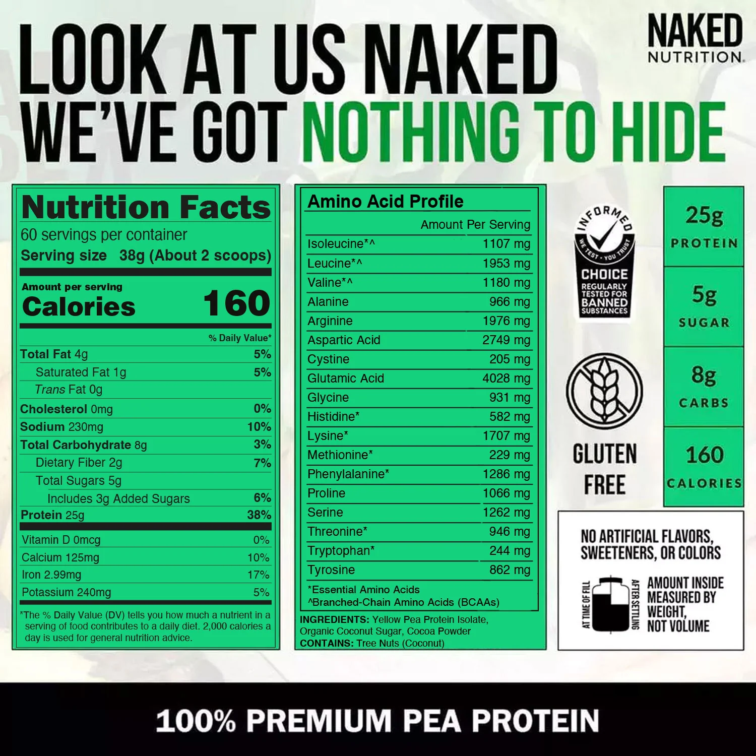 Chocolate Pea Protein Powder | Naked Chocolate Pea - 5LB - Image 4