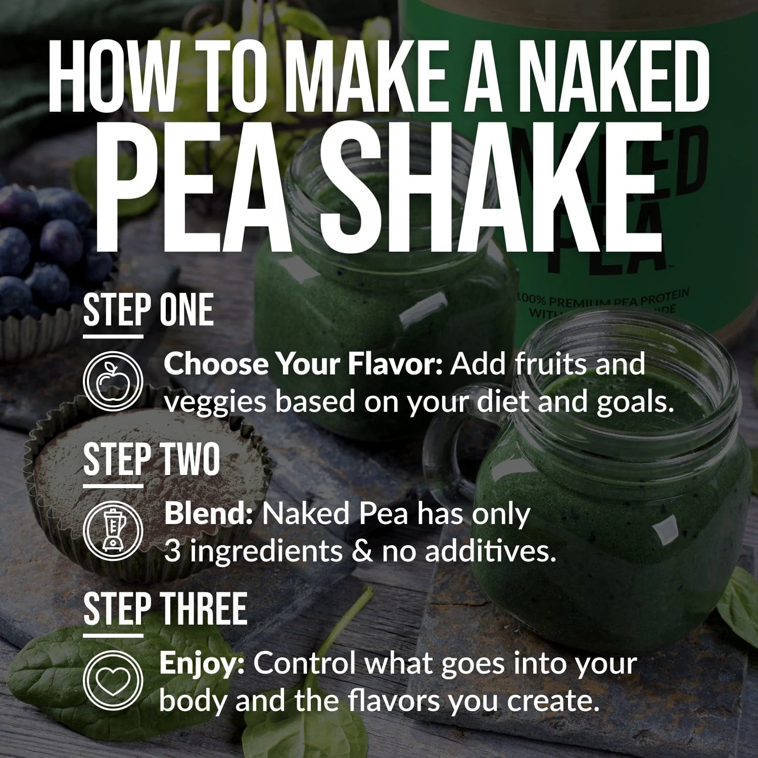 Chocolate Pea Protein Powder | Naked Chocolate Pea - 5LB - Image 5