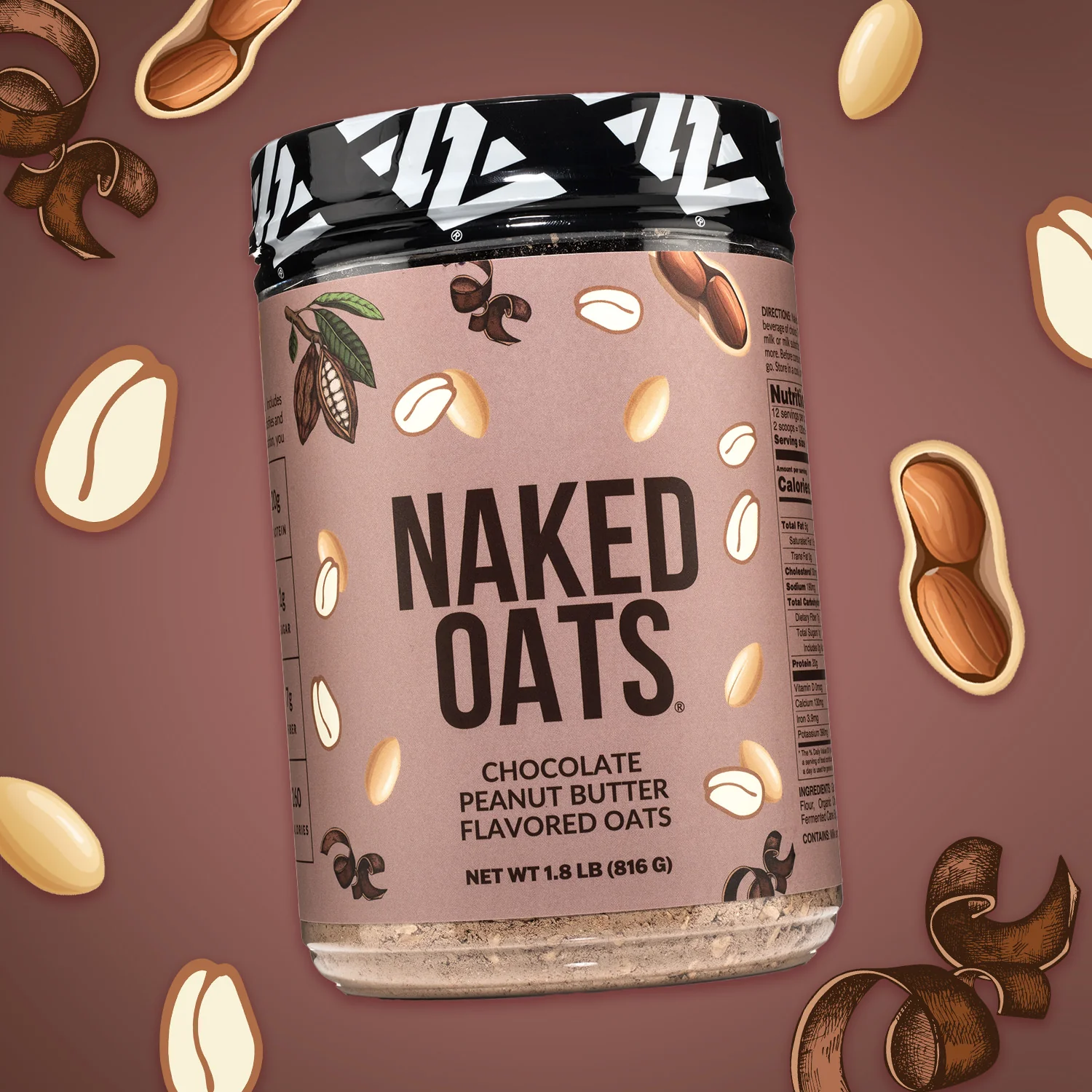 Chocolate Peanut Butter Protein Oats | Naked Oats - Image 7