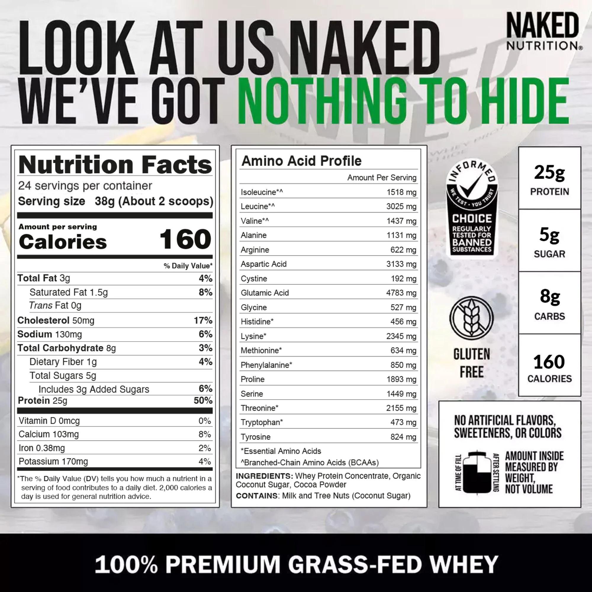 Chocolate Whey Protein Powder | Naked Chocolate Whey - 2LB - Image 5
