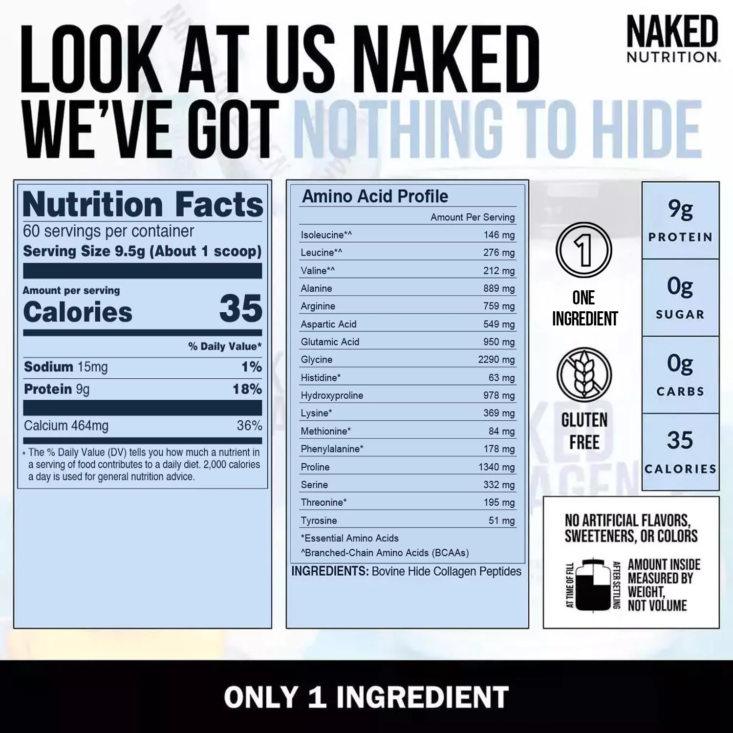 Collagen Peptides Protein Powder | Naked Collagen - 20 oz - Image 4