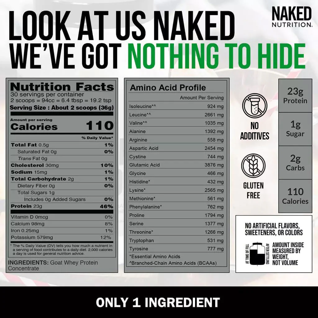 Goat Whey Protein Powder | Naked Goat - 2lb - Image 4