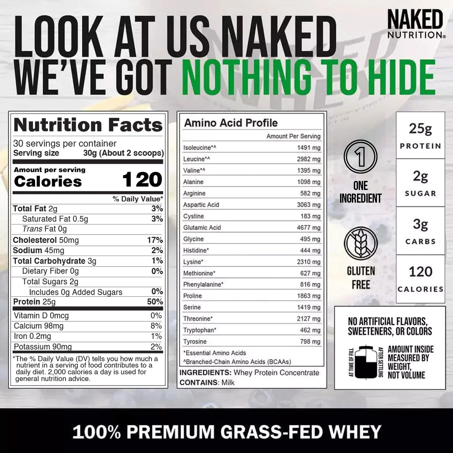 Grass Fed Whey Protein Powder | Naked Whey - 2LB - Image 5