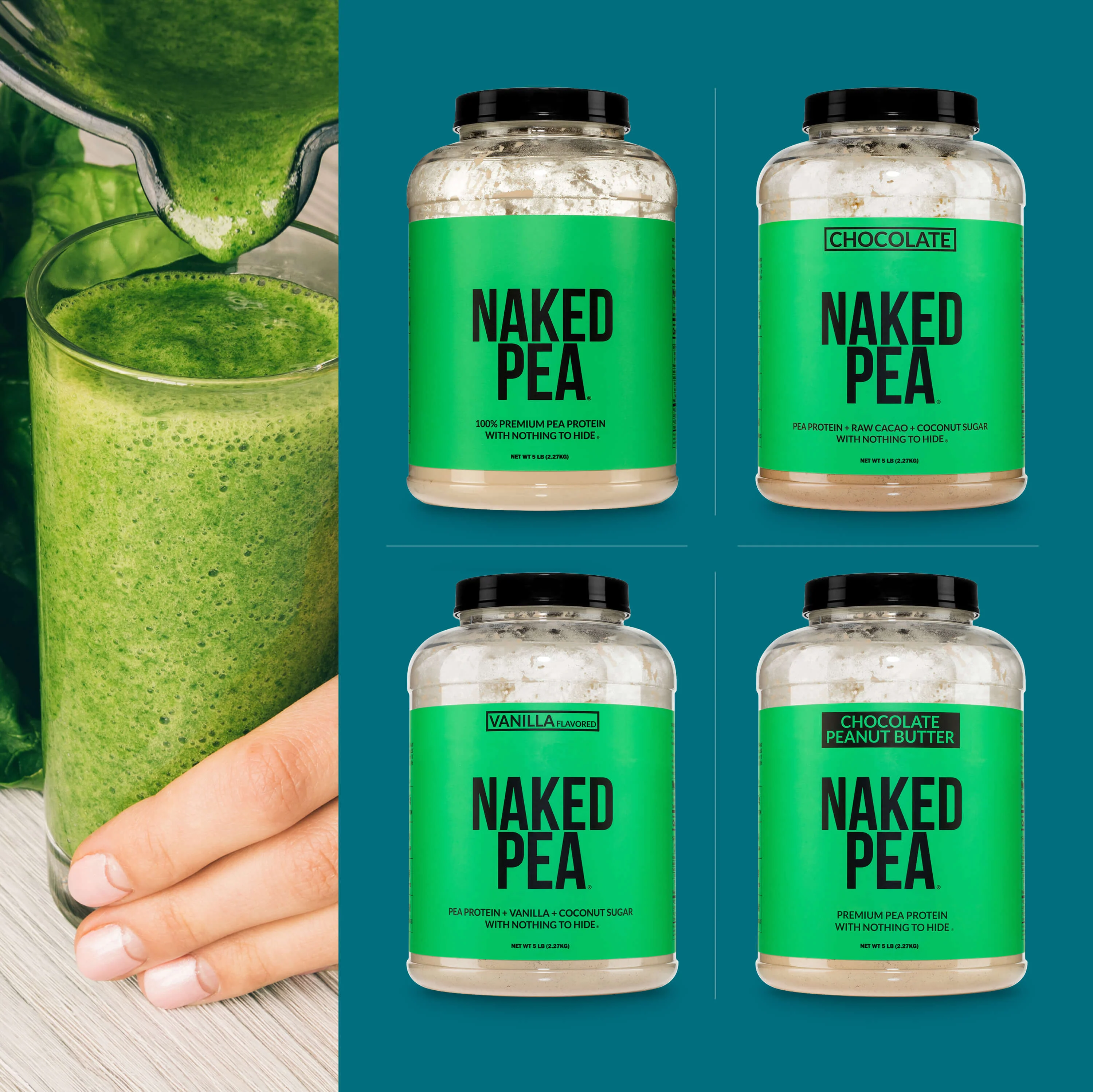Chocolate Pea Protein Powder | Naked Chocolate Pea - 5LB - Image 7
