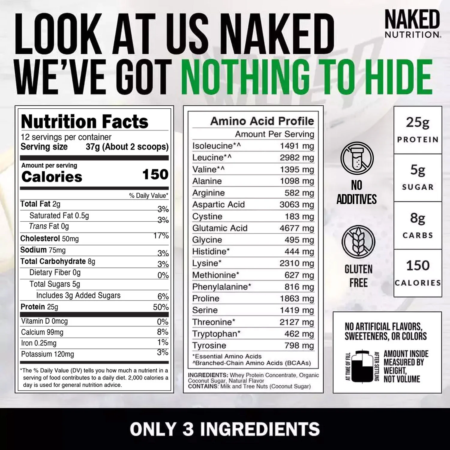 Vanilla Whey Protein Powder 1lb | Naked Vanilla Whey - 1LB - Image 5
