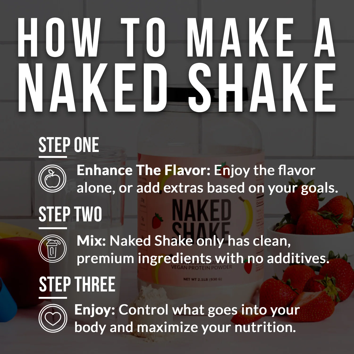 Strawberry Banana Protein Shake | Naked Shake - 30 Servings - Image 10